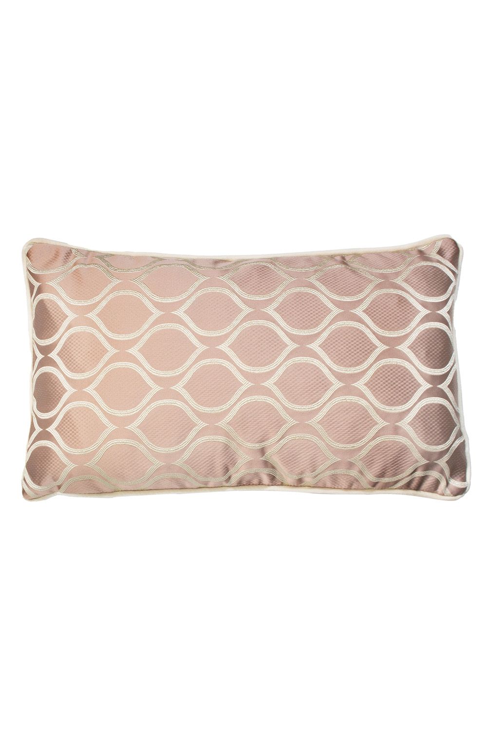 Prestigious Textiles Solitare Geometric Printed Piped Cushion in Rose