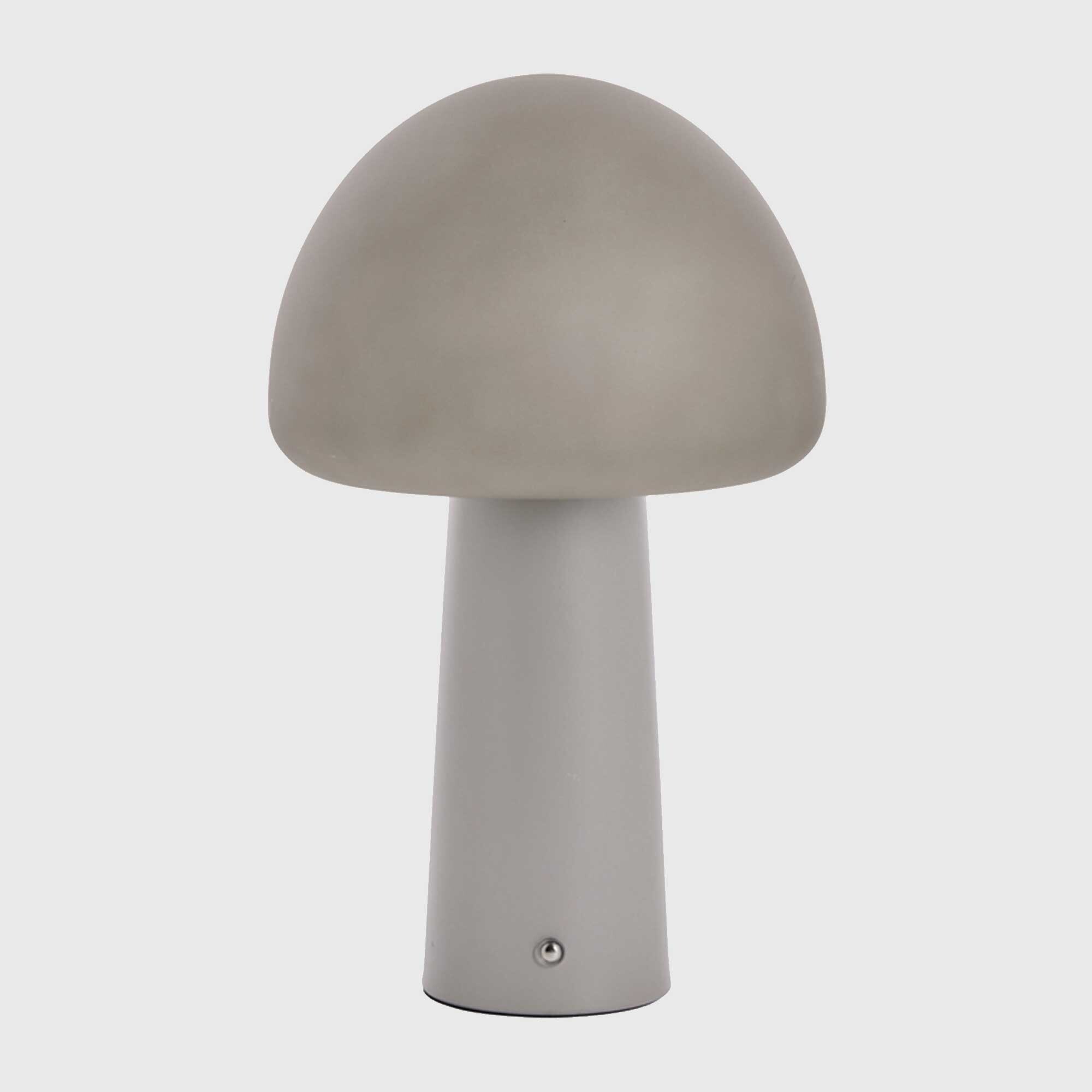 Natural Mushroom LED Lamp, Neutral Metal | Barker & Stonehouse