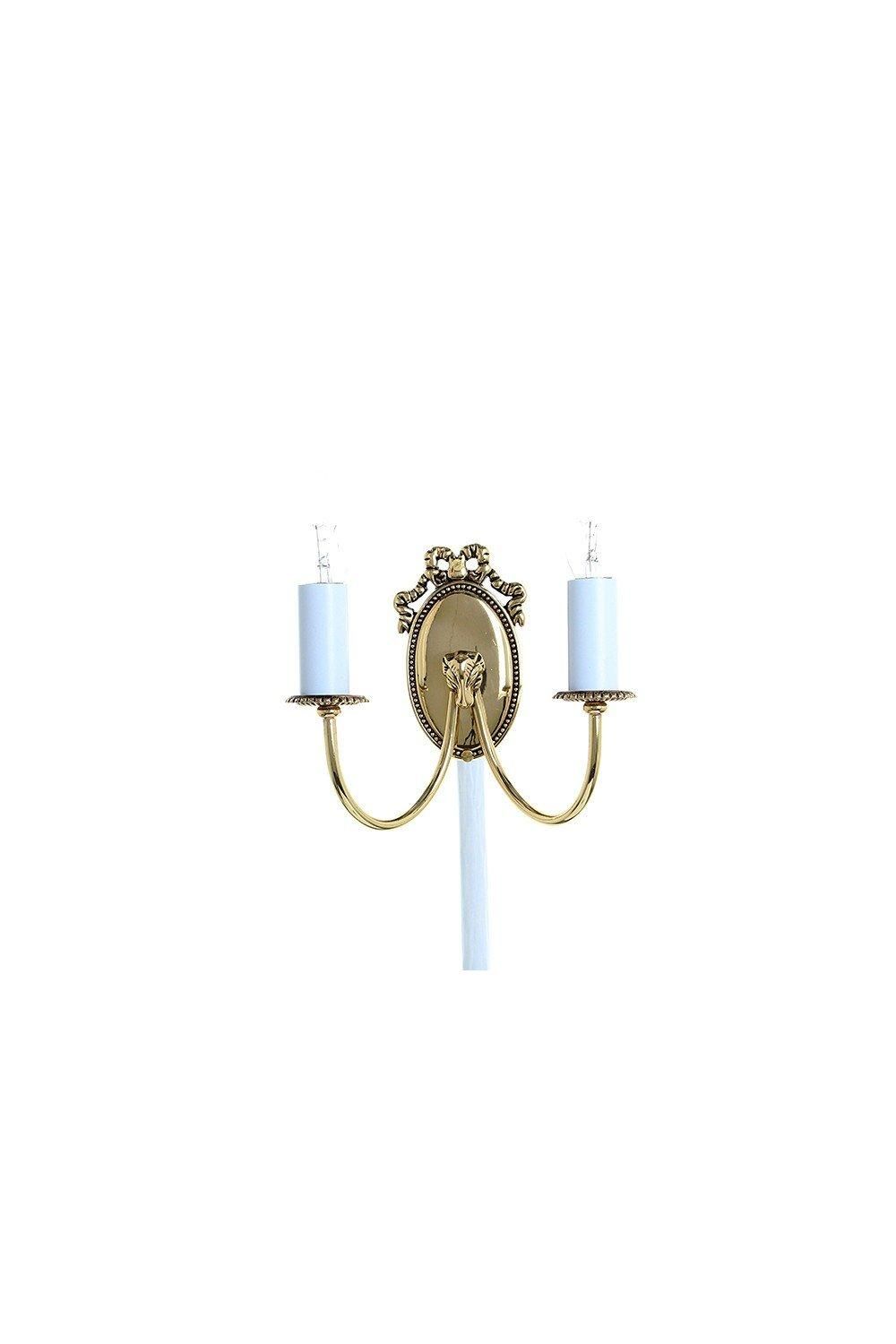 Netlighting Eden Polished Brass Candle Wall Lamp in Yellow