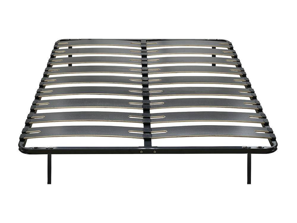 Vente-unique Slatted Bed Frame To Assemble 160 X 200 Cm - 2 X 9 Slats - Non-Slip in Black