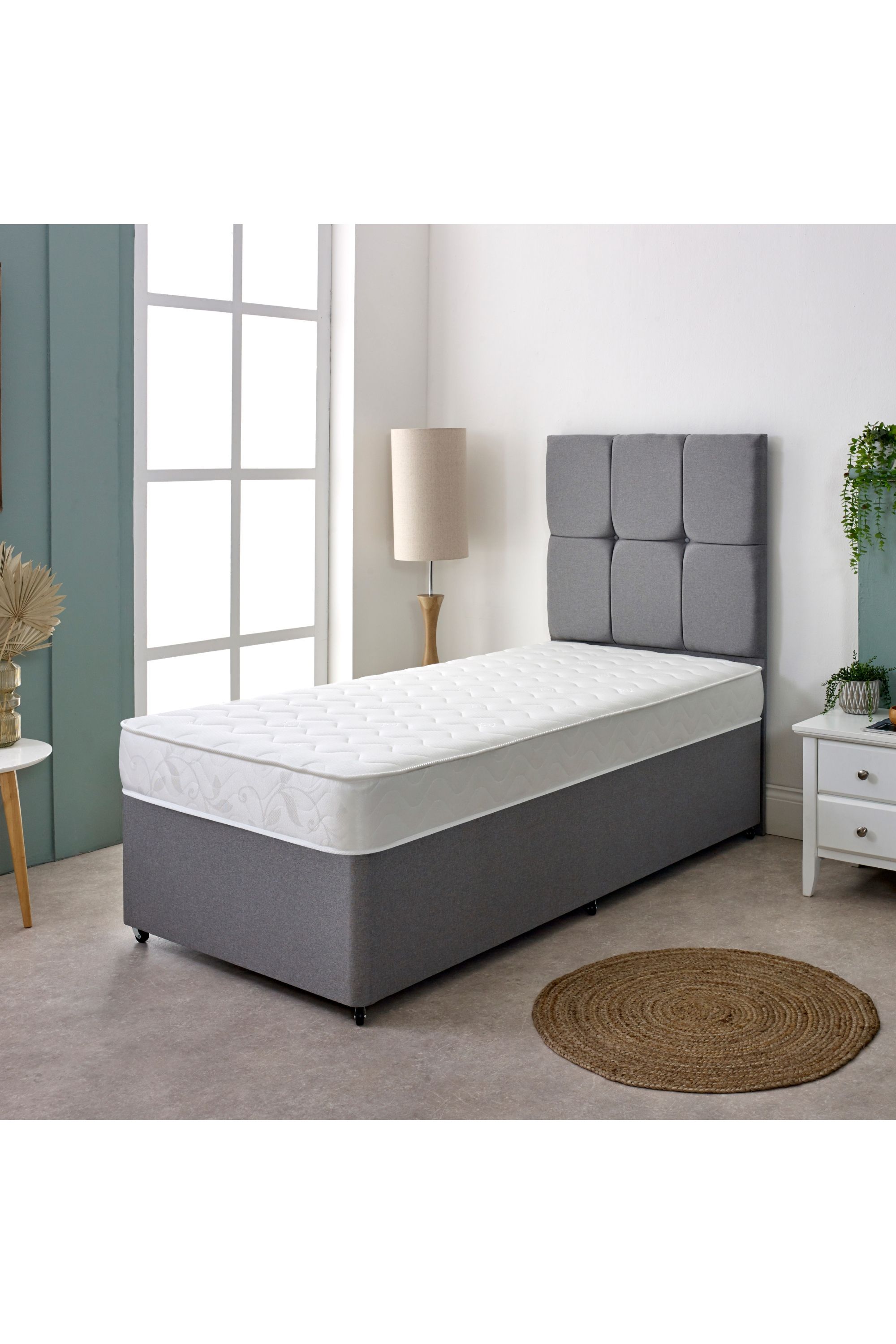 eXtreme Comfort Ltd Wave Design Sprung Mattress Soft Feel Deep Quilted Sleep Surface in White