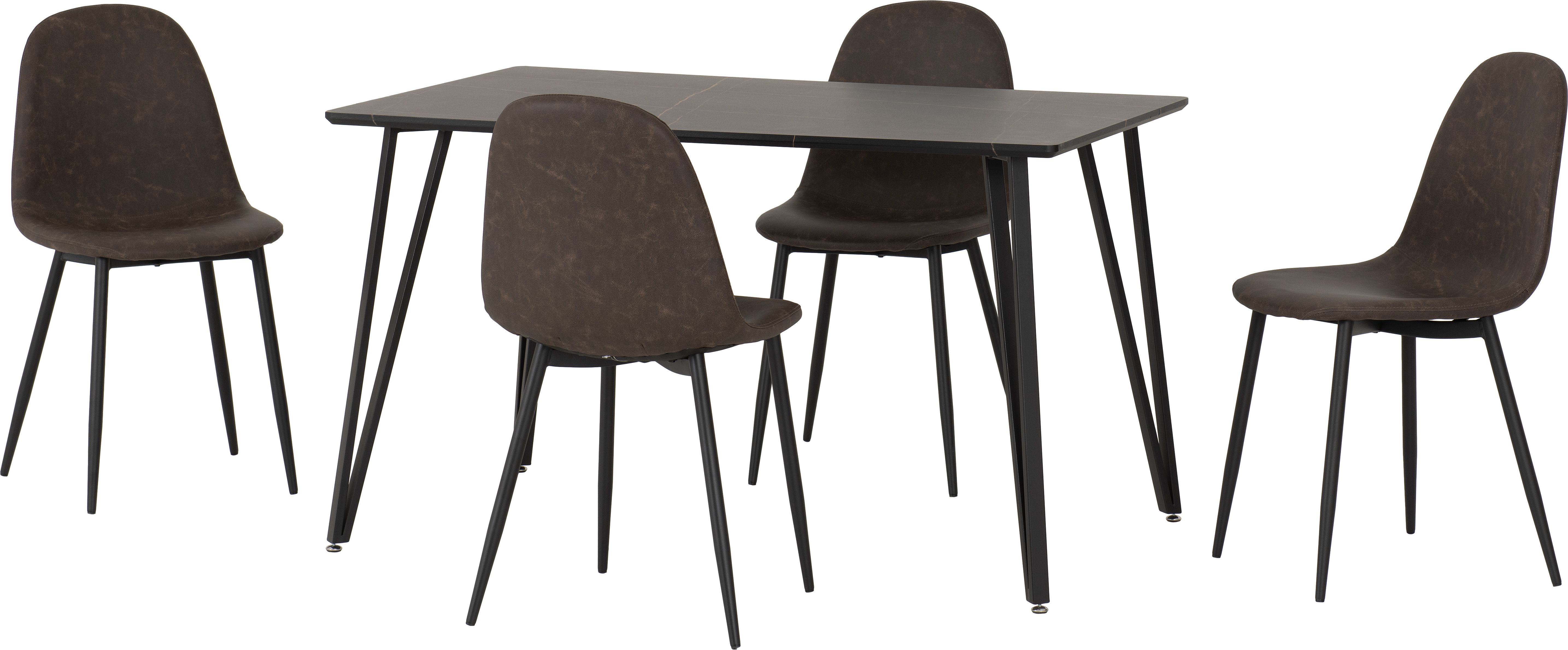 Seconique Marlow & Athens Dining Set in Brown 3
