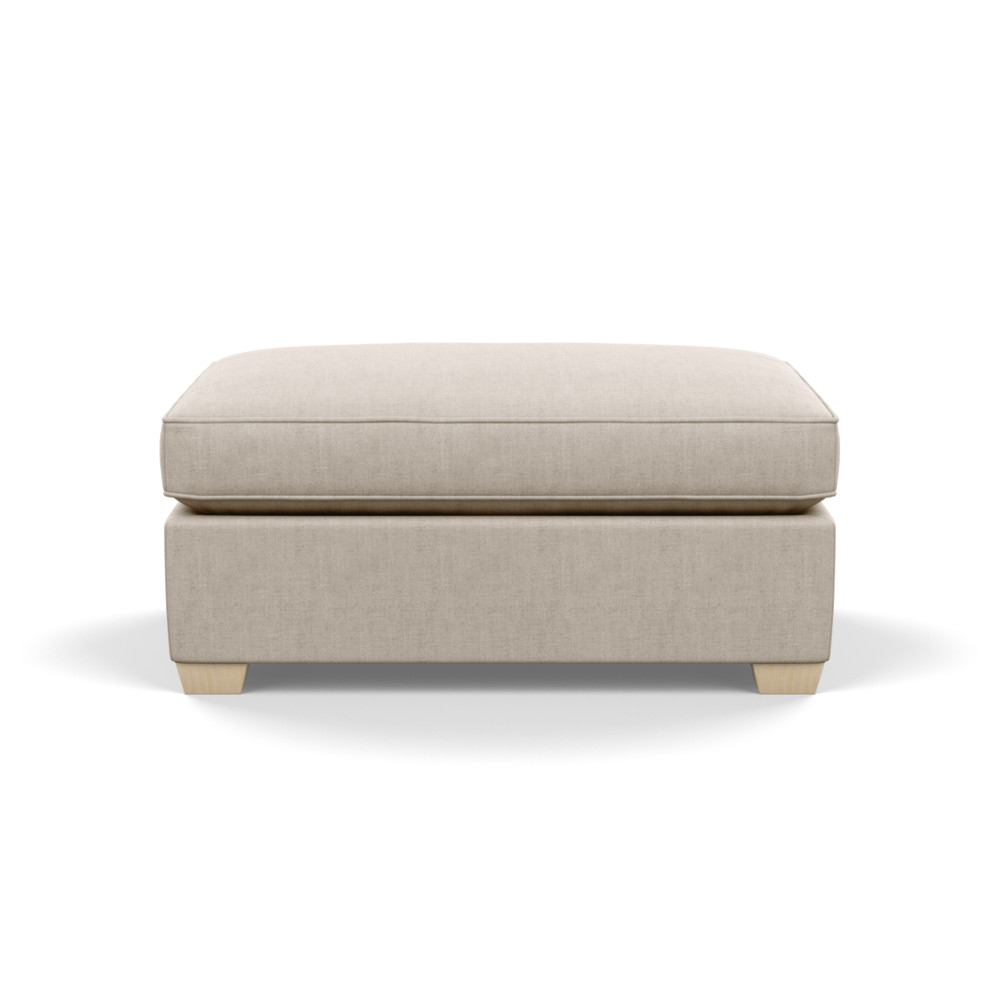 Heal's Torino Footstool Broad Weave Putty Natural Ash Feet