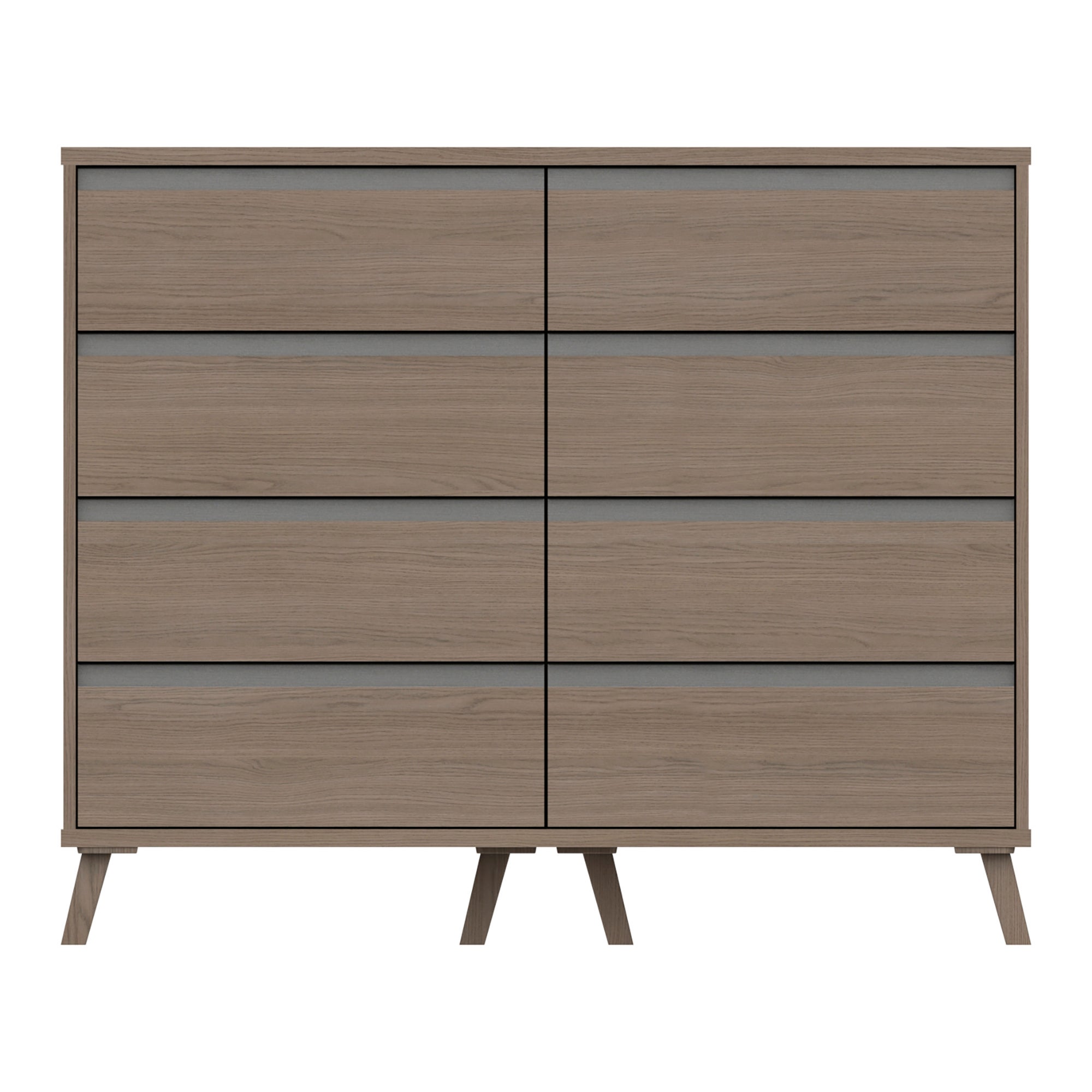 Jenson 8 Drawer Wide Chest Grey