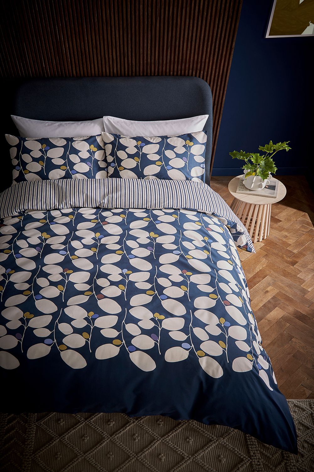 Helena Springfield 'Althea' Cotton Duvet Cover Set in Navy 4