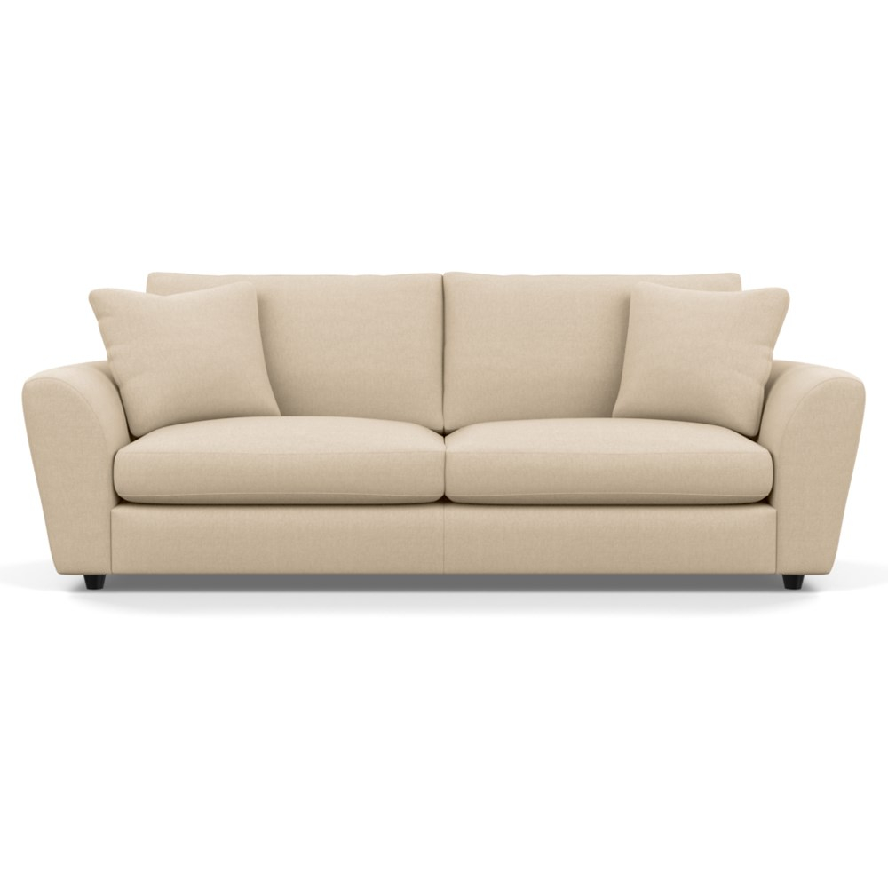 Heal's Snooze 5 Seater Sofa Brushed Cotton Oat Black Feet