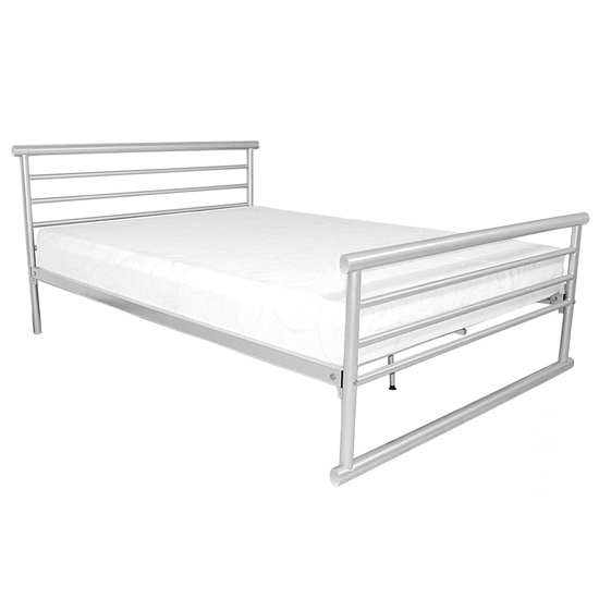 Bambi Metal Double Bed In Silver