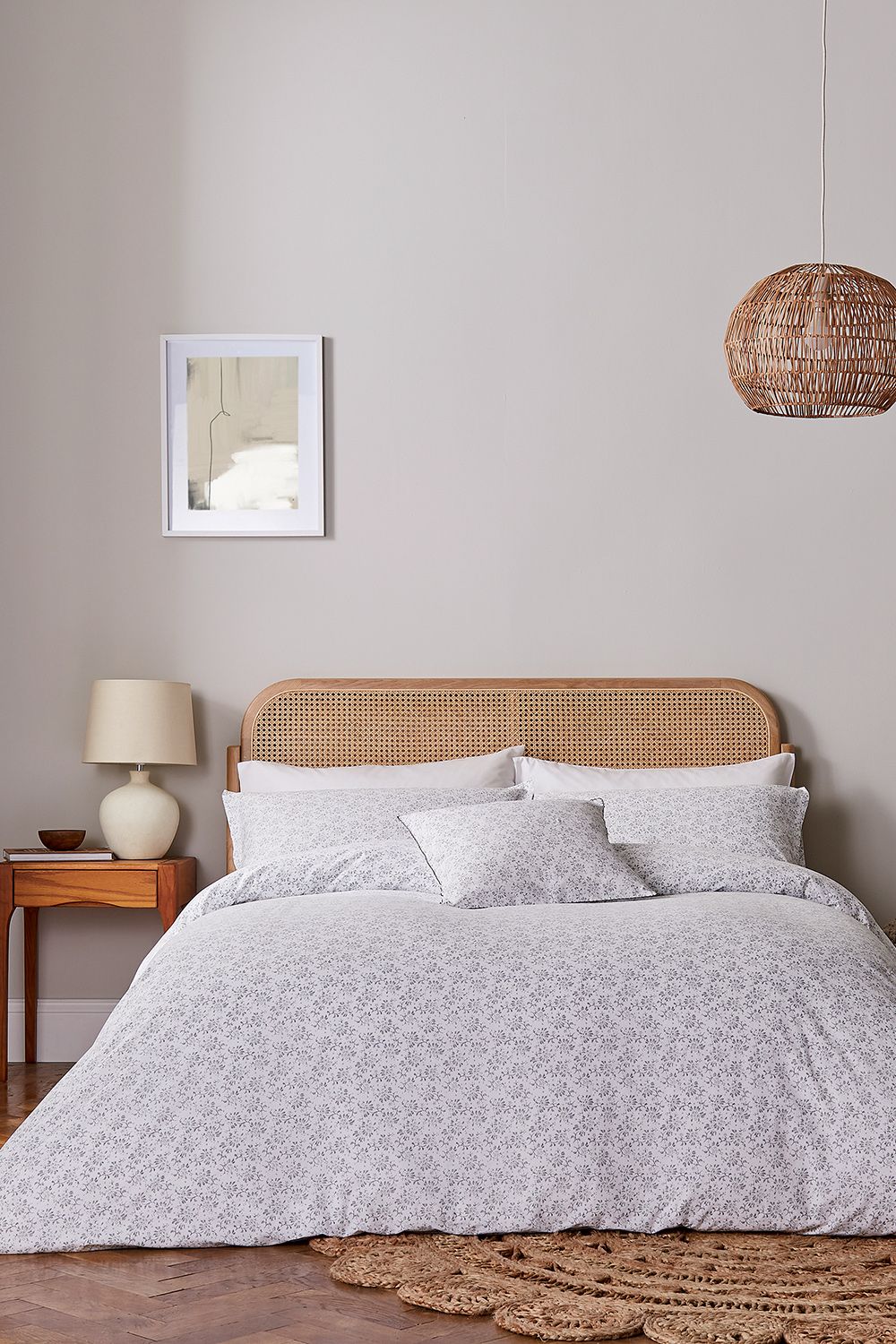 Murmur 'Mae' Cotton Duvet Cover Set in Grey