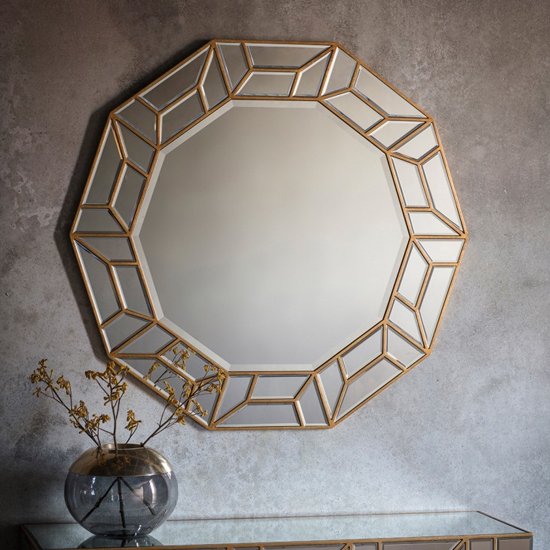 Celeste Artistic Decagon Bedroom Mirror