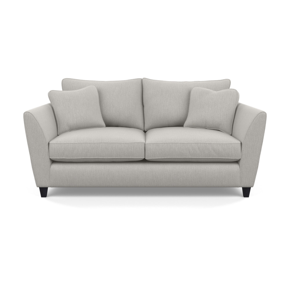Heal's Torino 3 Seater Sofa Smart Linen Silver Black Feet