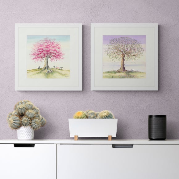 Set of 2 Framed Prints - Catching the blossom / Waiting to Fall
