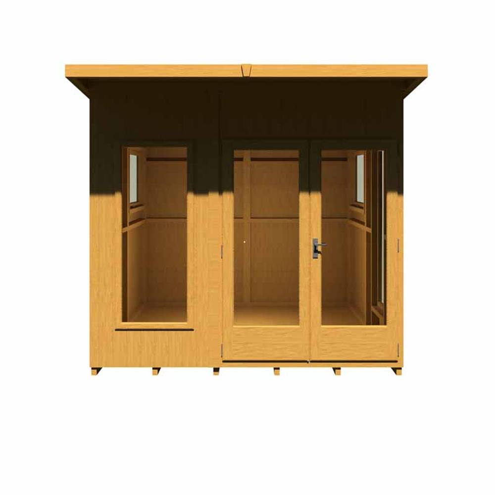 Shires Miami 8 x 10 Feet Summerhouse - L299 x W255 x H214.7 cm in Light Brown