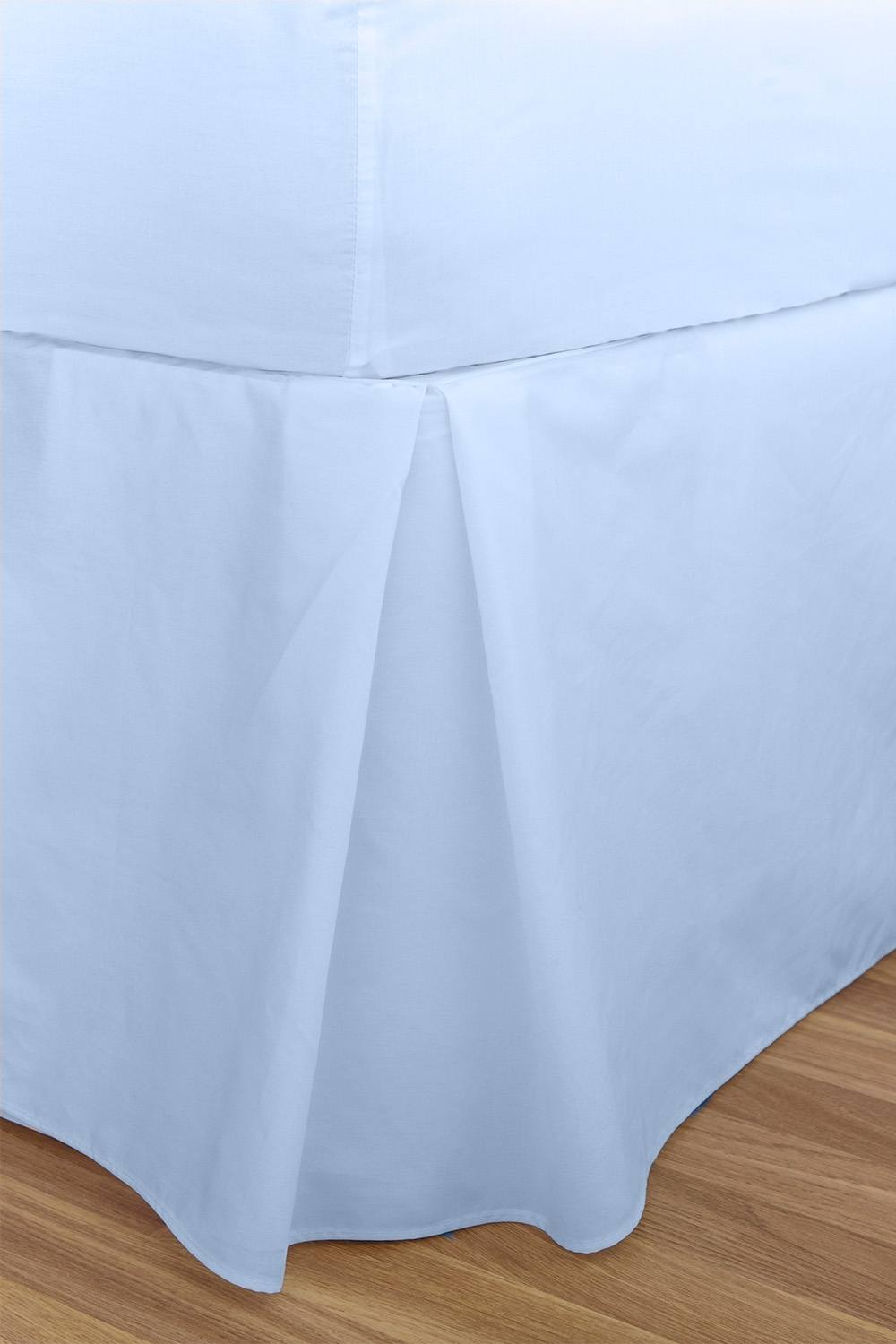 Martex Percale Centre Pleated Platform Valance in Baby Blue