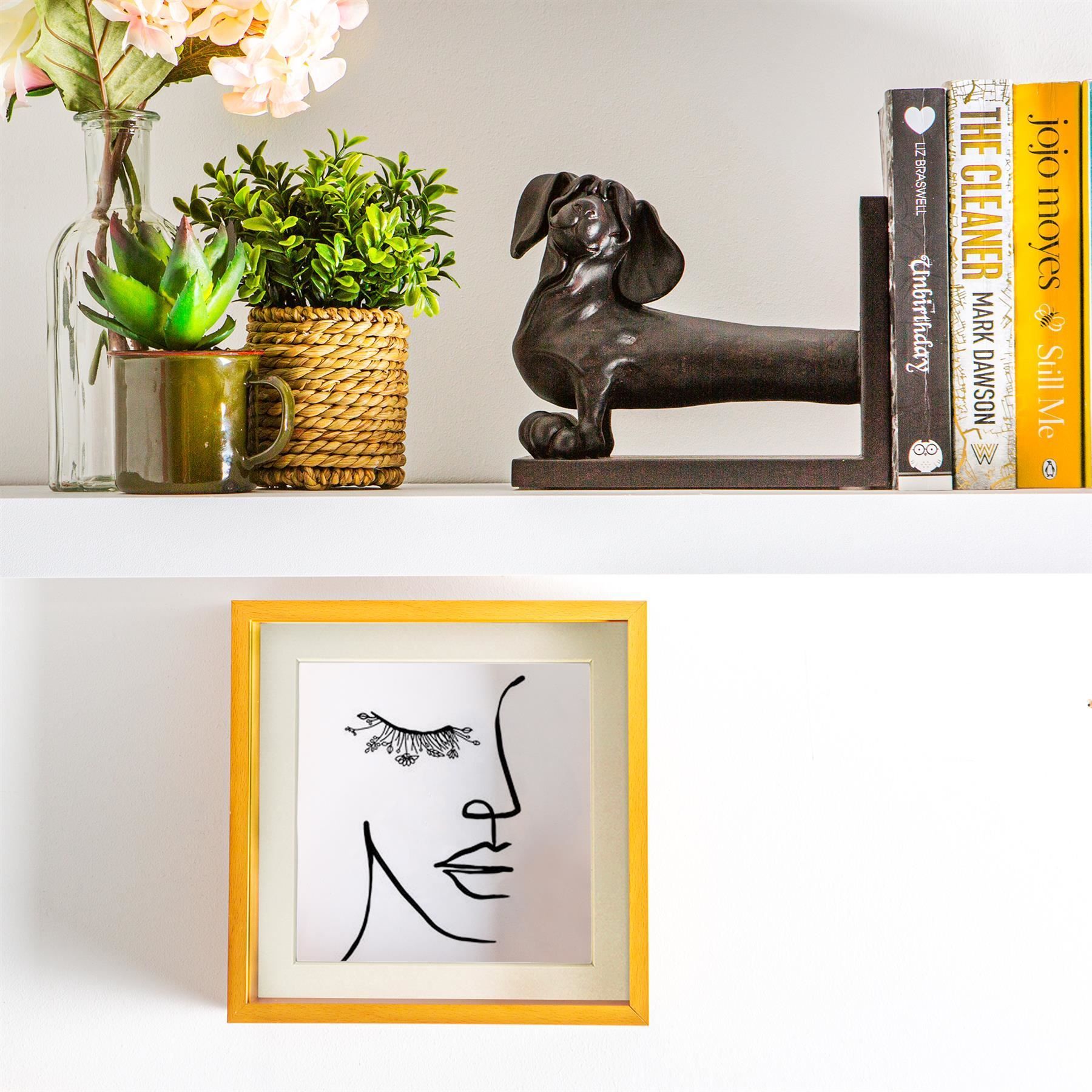 Nicola Spring 3D Deep Box Photo Frame - 8 x 8" with 6 x 6" Mount - Light Wood in Ivory 5