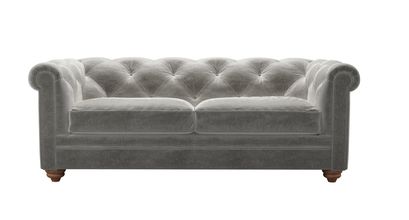 Patrick 2.5 Seat Sofabed in Squirrel Cotton Matt Velvet - sofa.com