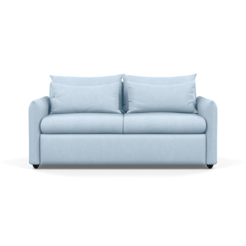 Heal's Pillow Sofa Bed Capelo Linen-Cotton Sea Shanty Black Feet