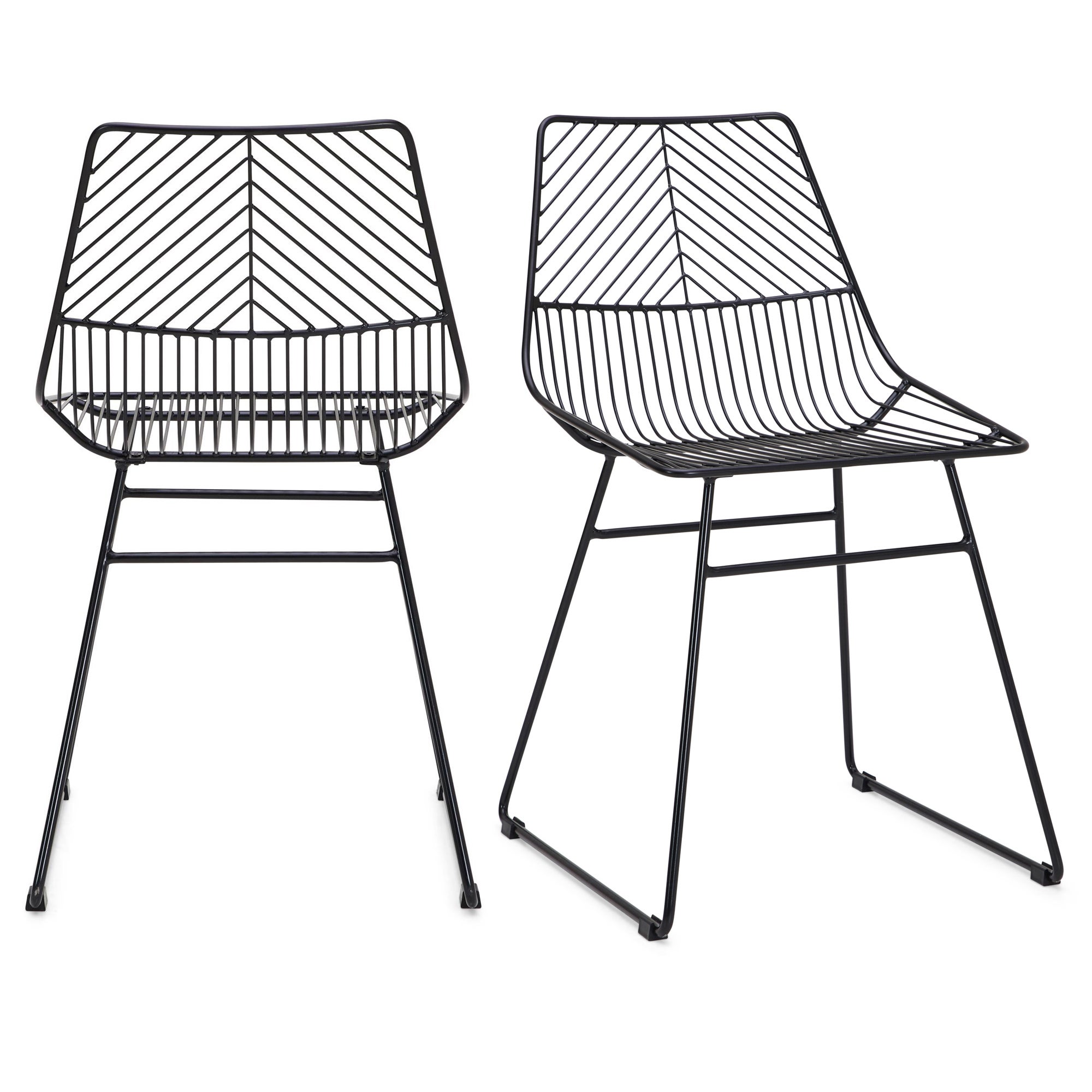 Siena Set of 2 Dining Chairs Black