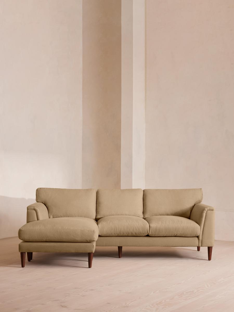 Reya Chaise-end Sofa, Linen, Wheat