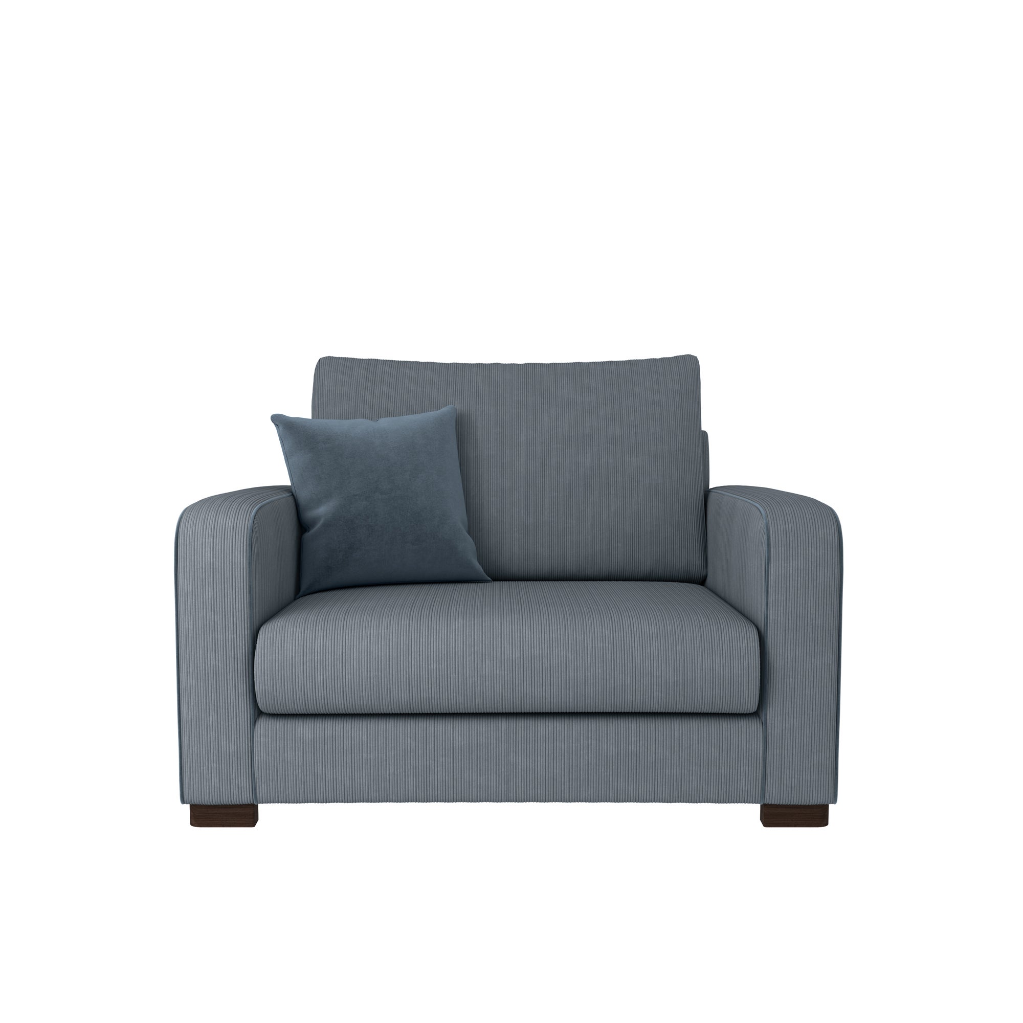 Carson Corduroy Snuggle Chair Blue