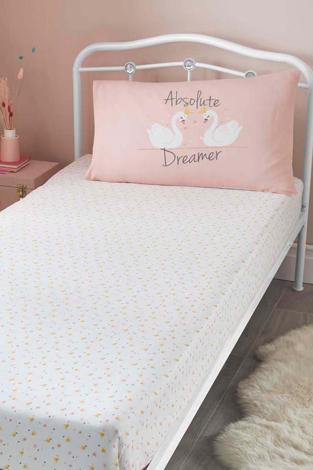Swan Single Fitted Sheet