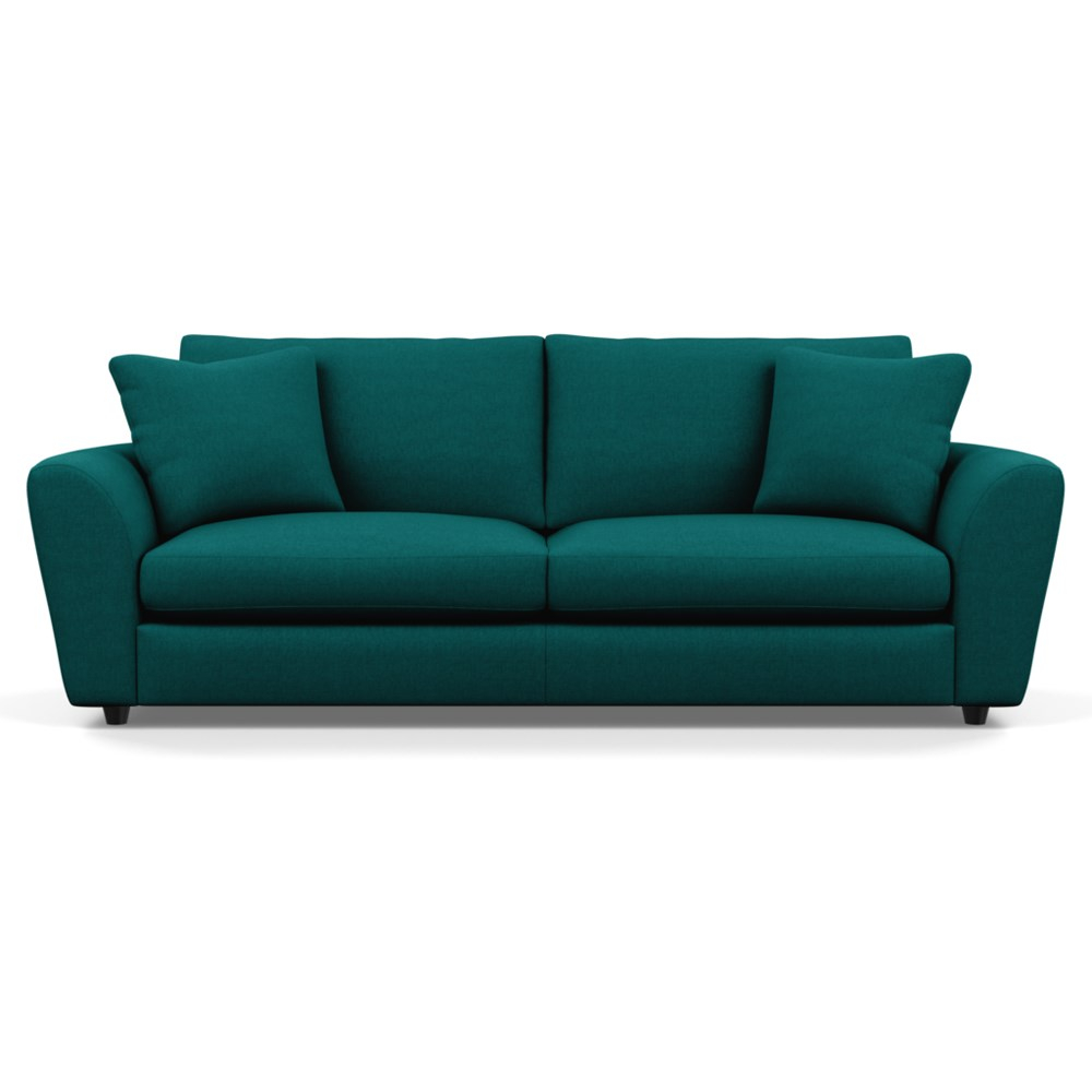 Heal's Snooze 5 Seater Sofa Brushed Cotton Pine Black Feet