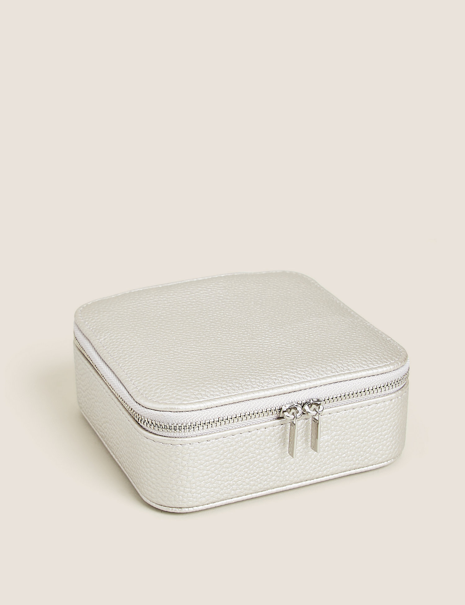 M&S Faux Leather Square Jewellery Box