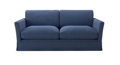 Otto 2.5 Seat Sofa Bed in Oxford Blue Brushed Linen Cotton - sofa.com