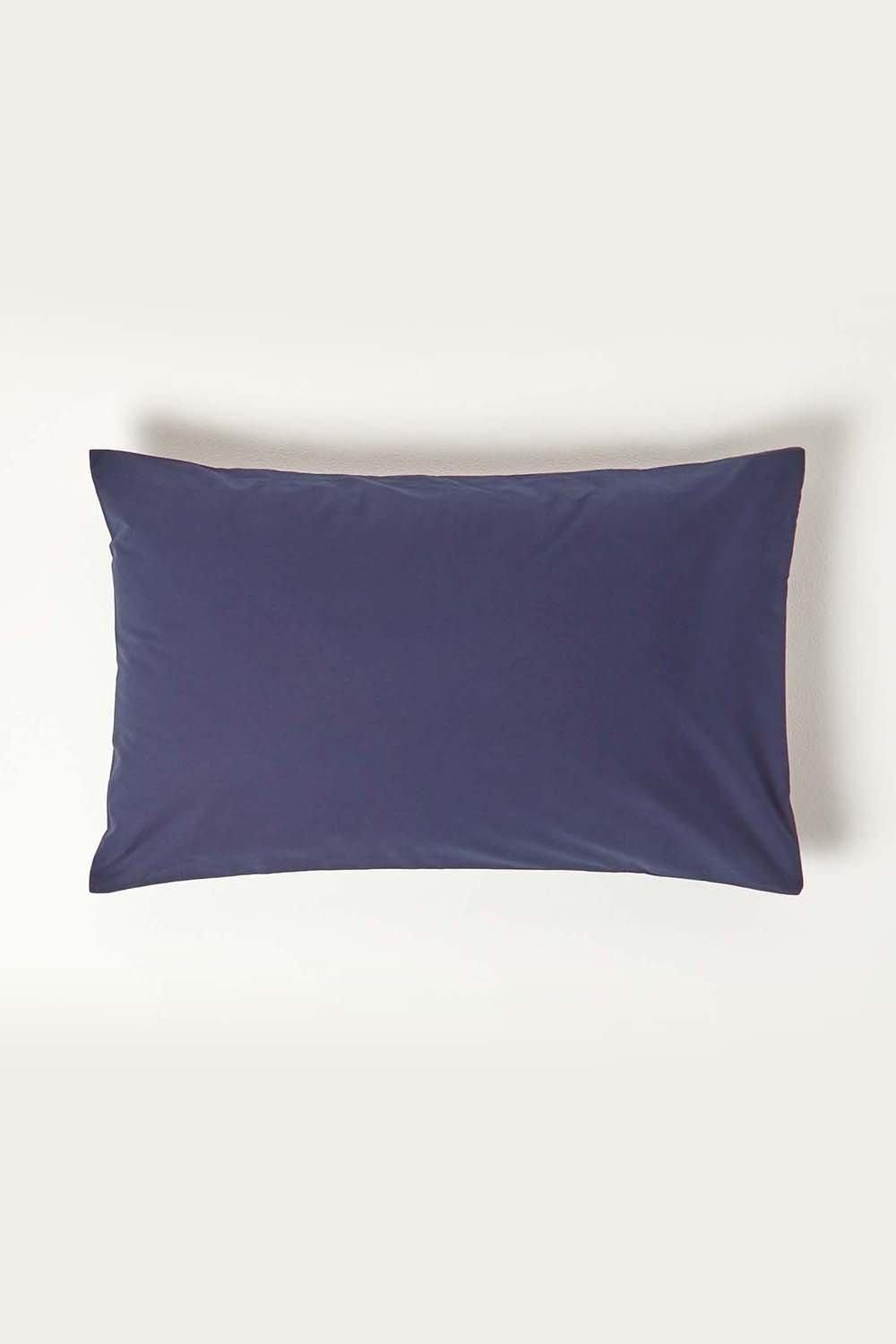 Homescapes Egyptian Cotton Housewife Pillowcase 200 TC, Standard Size in Navy