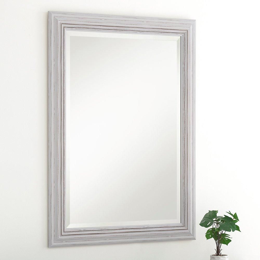 Yearn Mirrors Yearn Distressed White Framed Wall Mirror 128.5x75cm 4