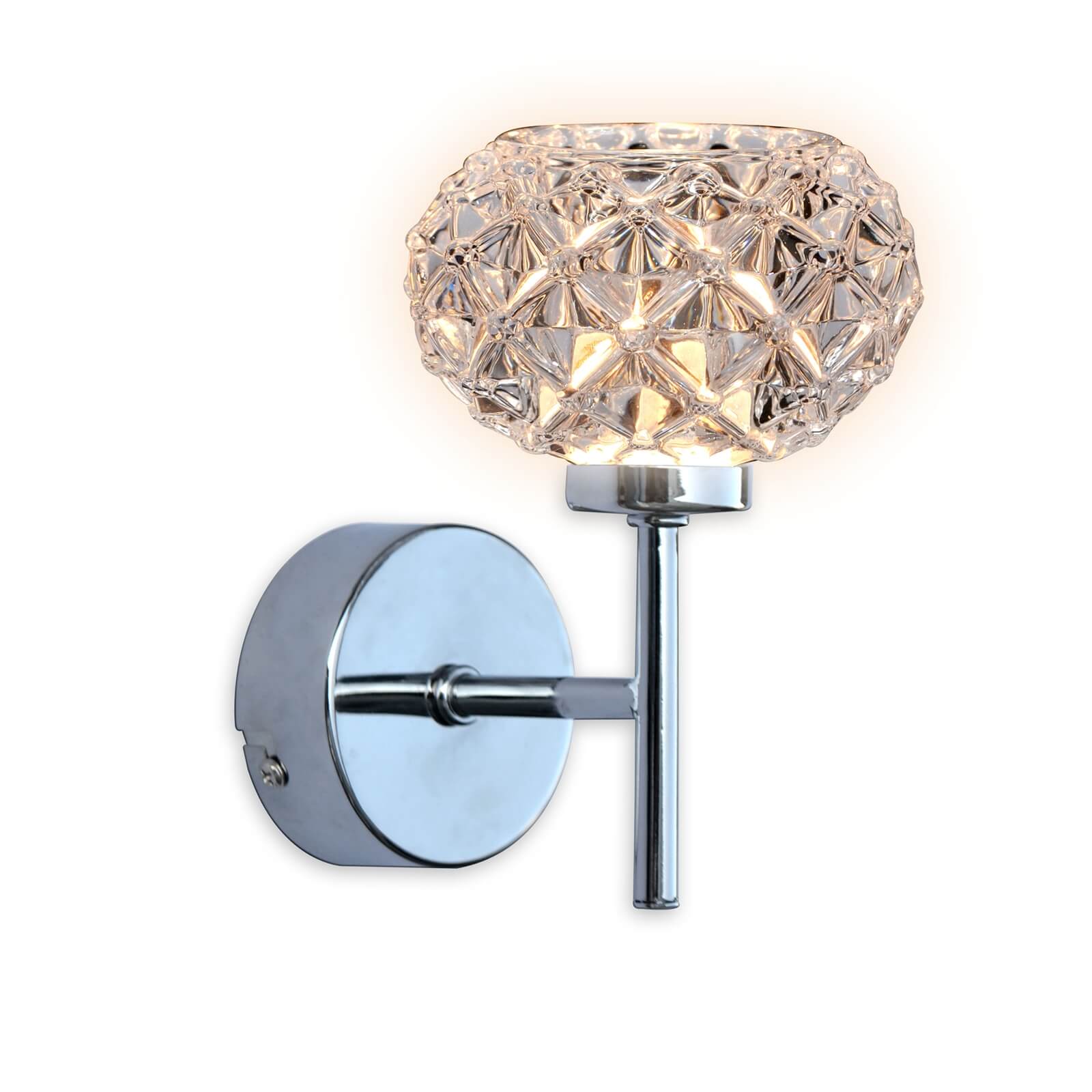 Miles Integrated Cut Glass Wall Light