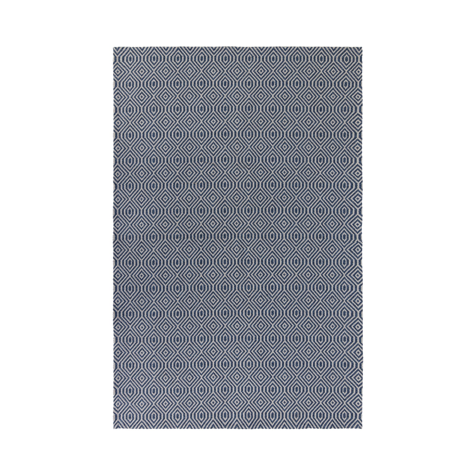 Pappel Geometric Rug Blue