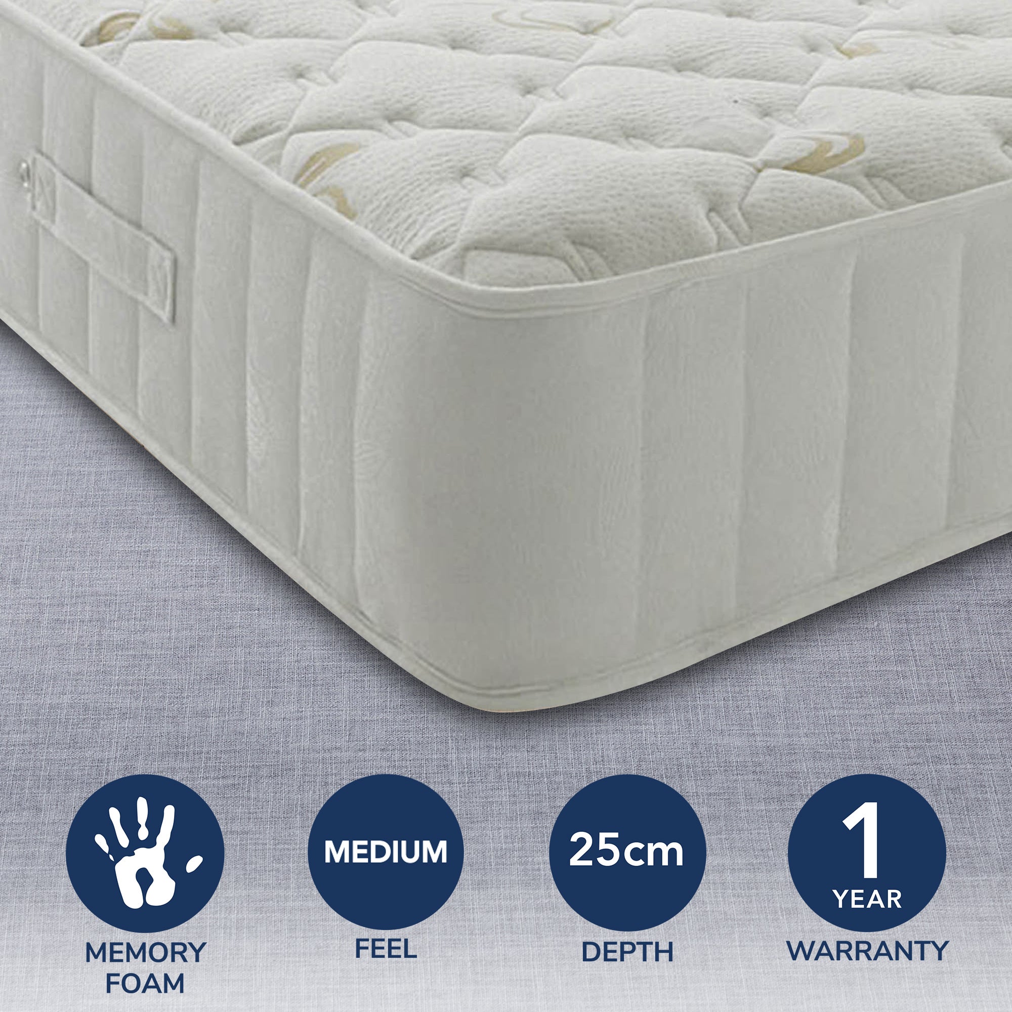 Ultimate Orthopaedic Medium 1400 Pocket Mattress Cream (Natural)