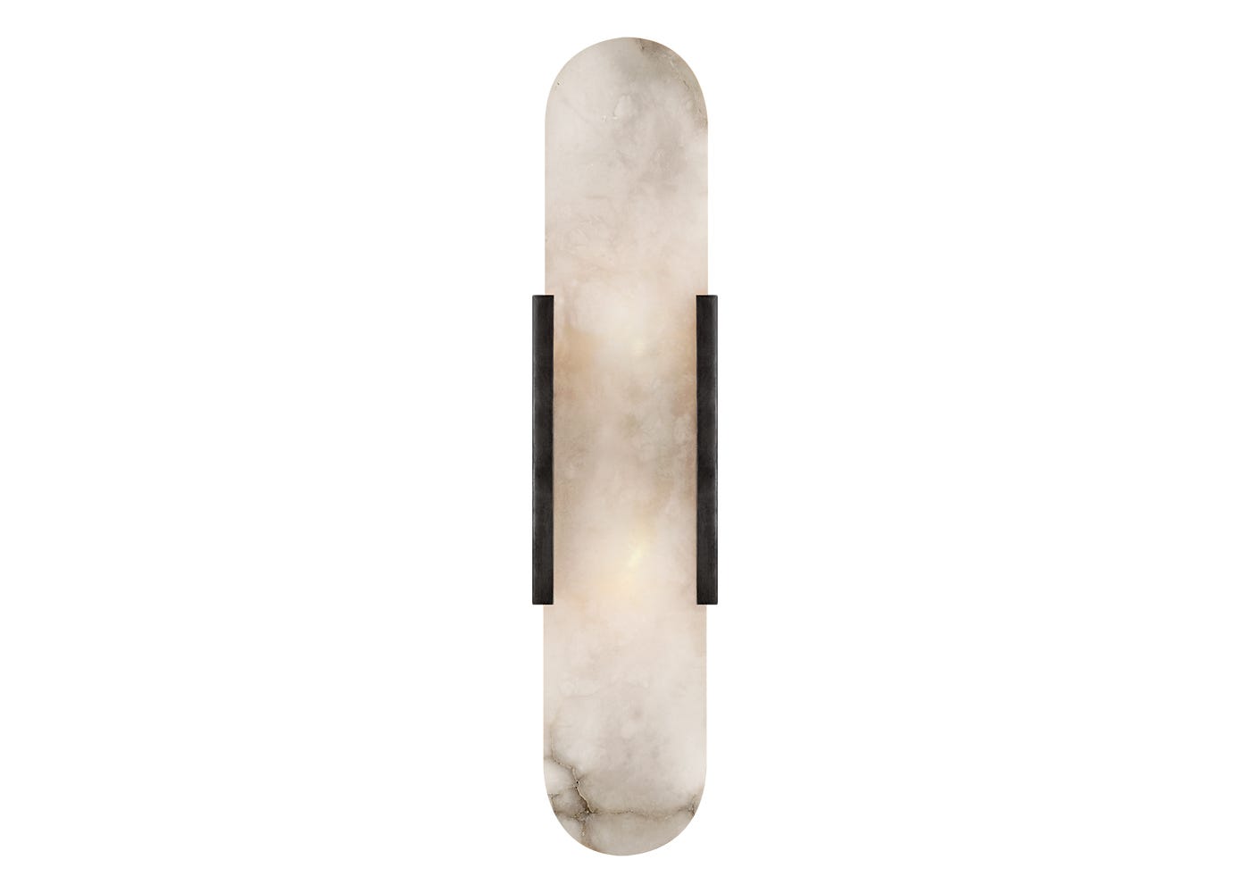 Visual Comfort Melange Elongated Sconce Wall Light Bronze & Alabaster
