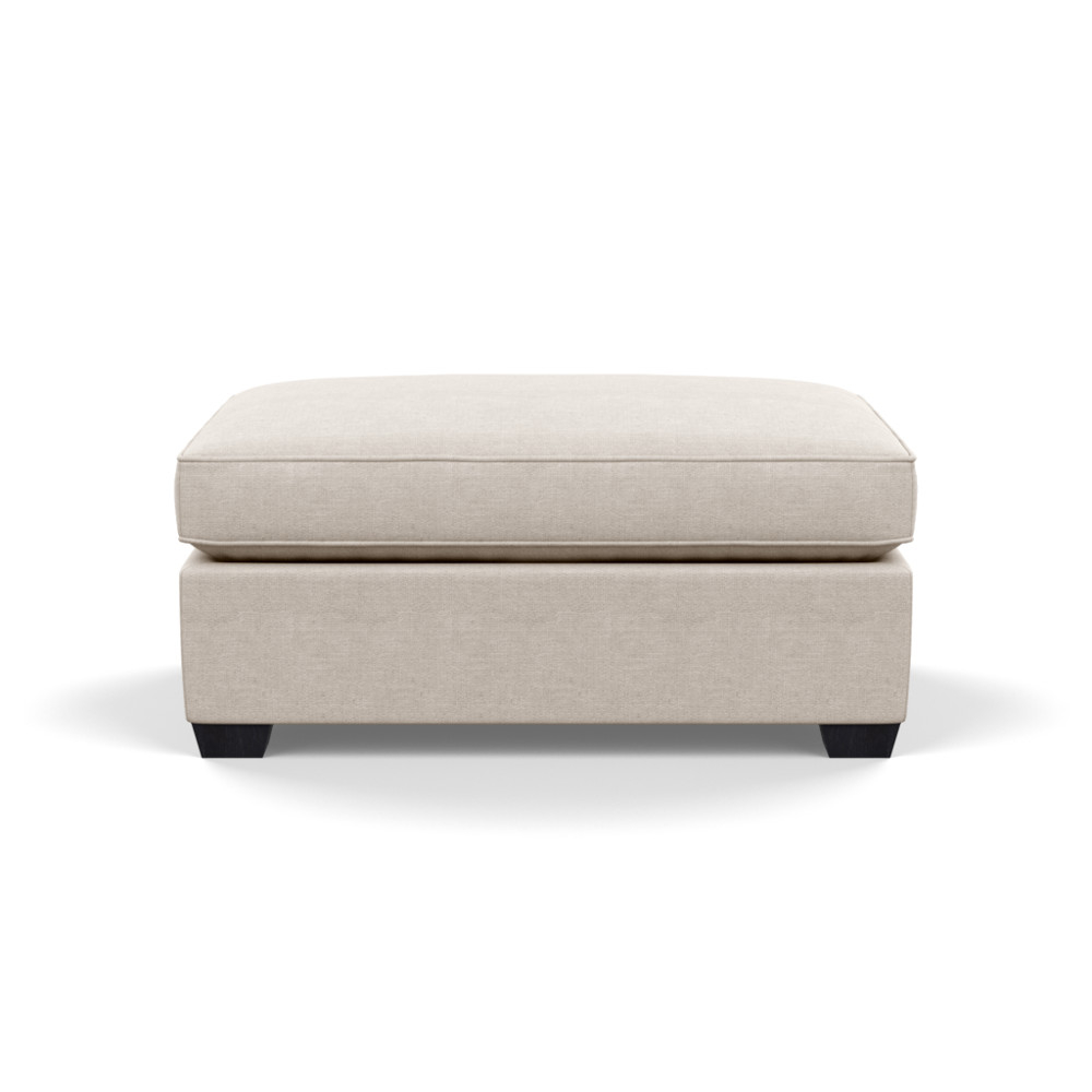 Heal's Torino Footstool Texture Limestone Black Feet