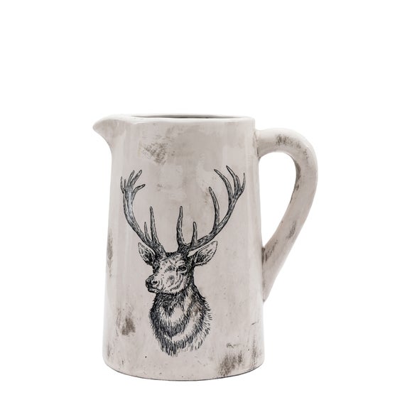 Stag Distressed Pitcher Vase 6
