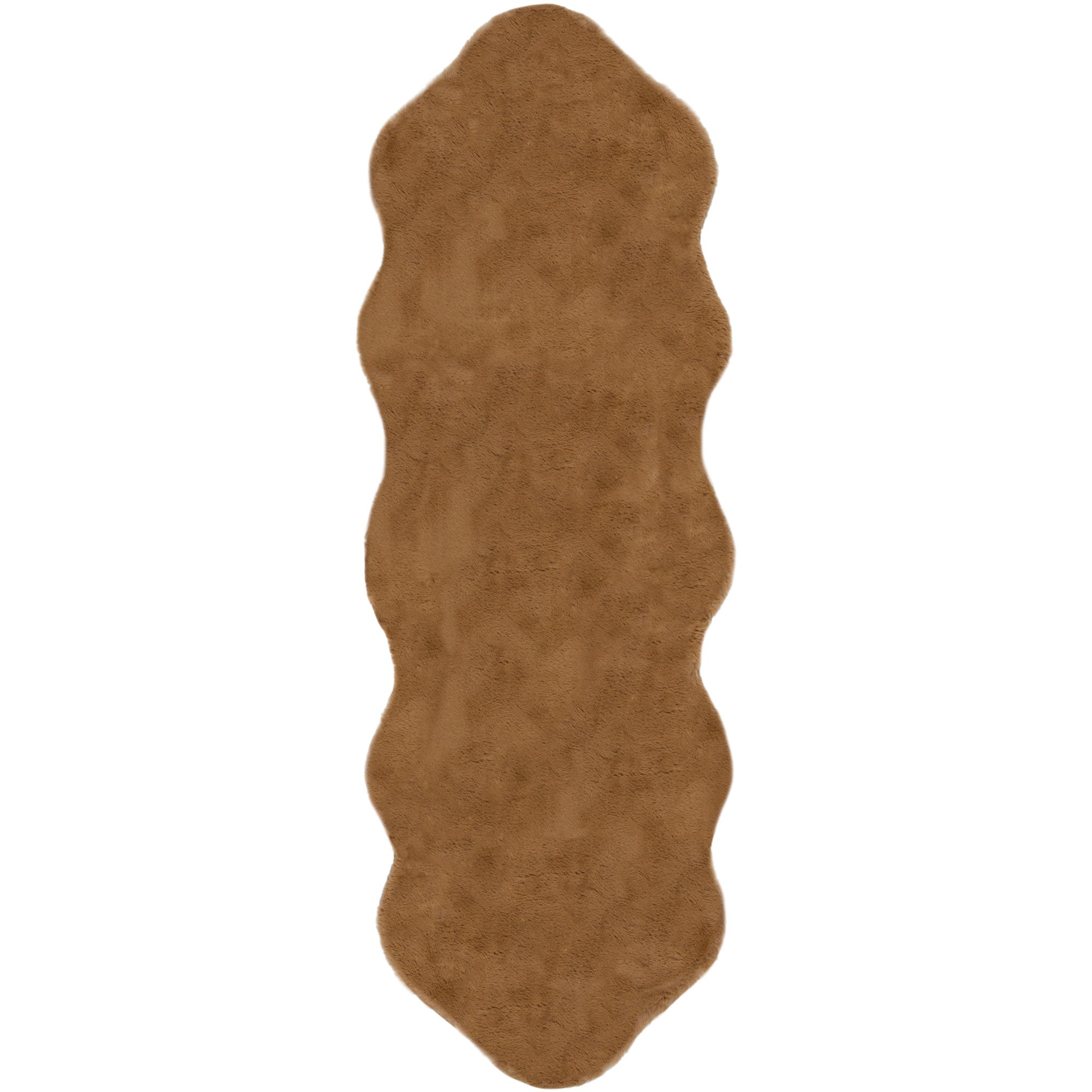 Supersoft Double Pelt Faux Fur Rug Brown