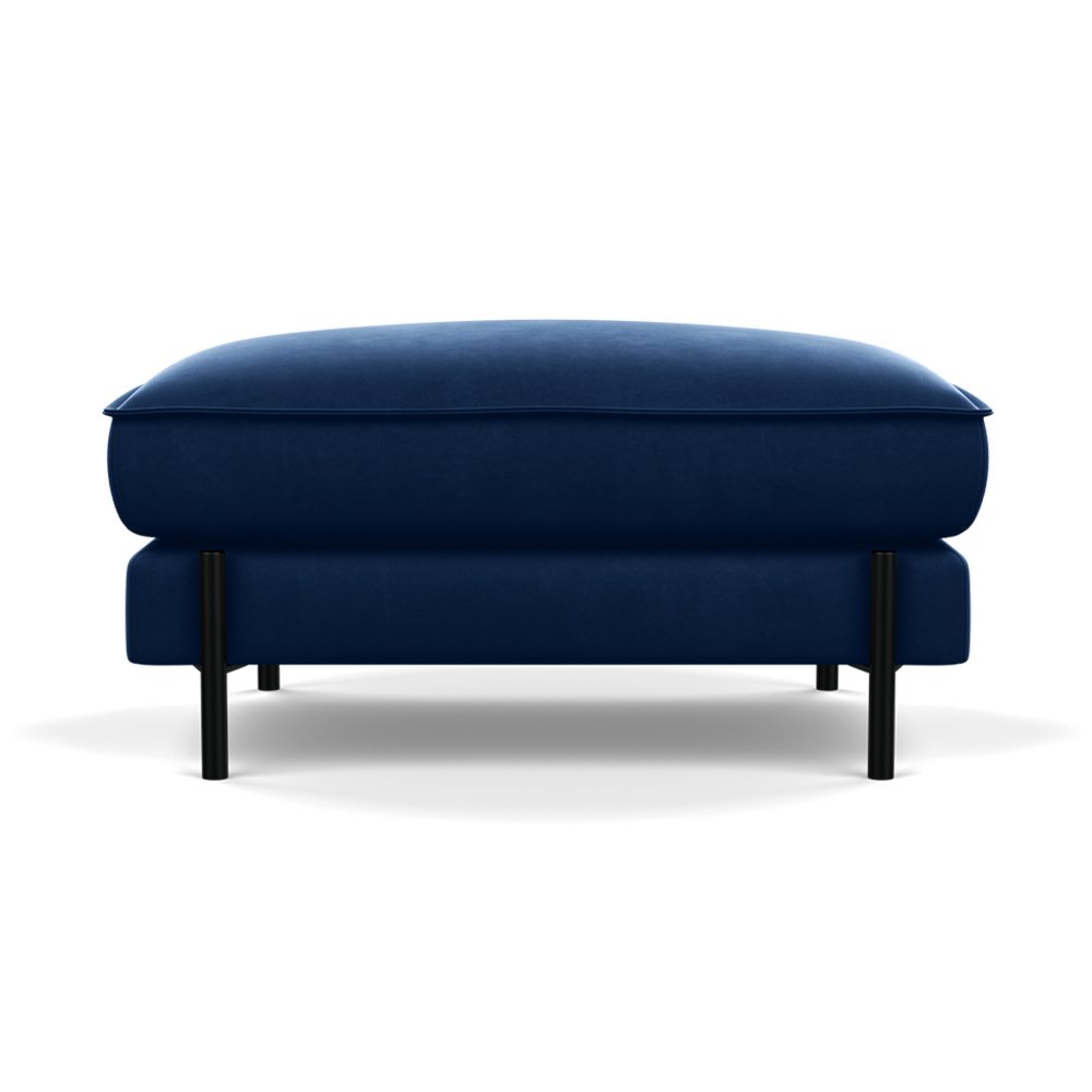 Heal's Tortona Footstool Velvet Midnight