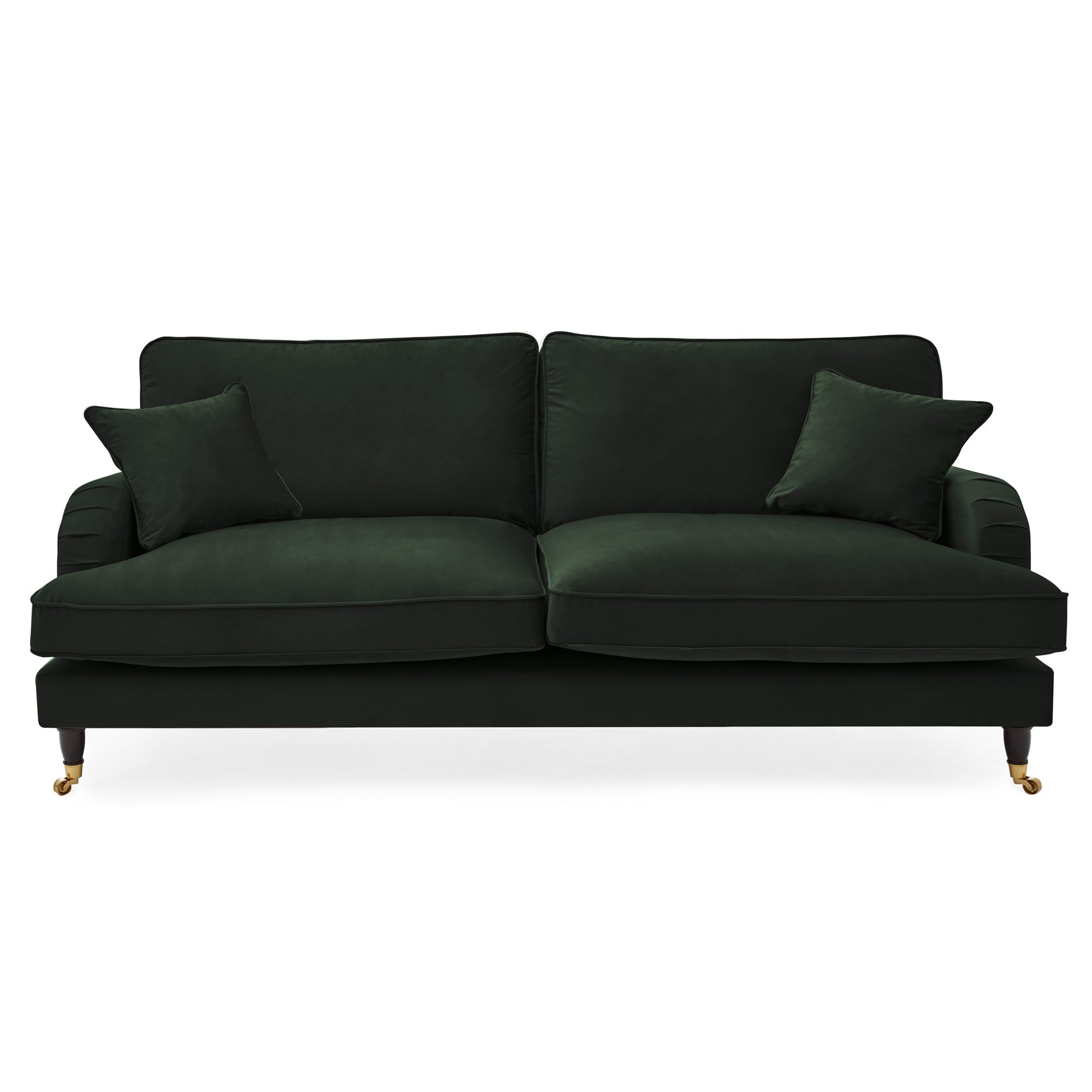 Rupert 4 Seater Velvet Sofa Bottle (Green)