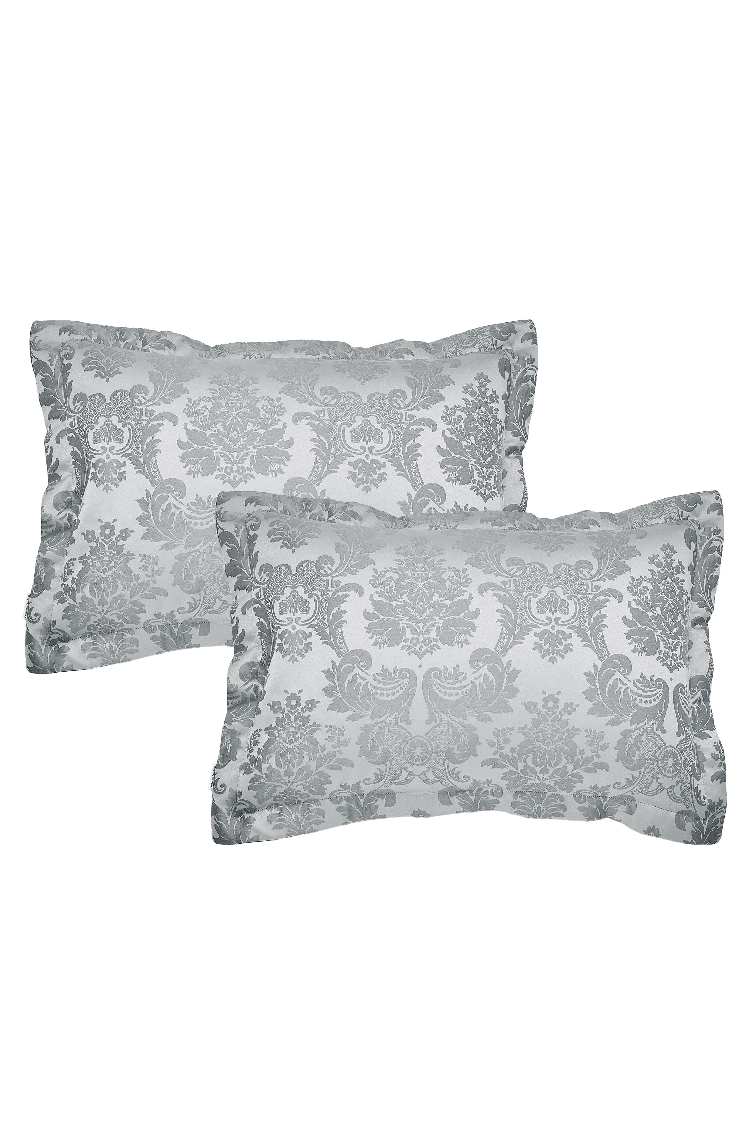 Catherine Lansfield 'Damask Jacquard' Pillowsham Pair in Silver 3