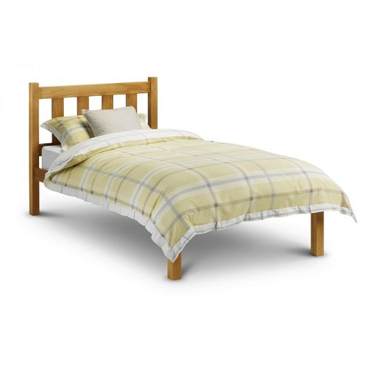 Lamar Wooden Single Size Bed In Antique Pine Lacquer