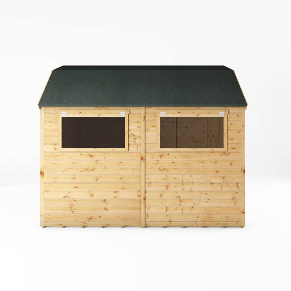 Mercia 10 x 8 Ft Premium Shiplap Dutch Barn Shed - L297 x W253.9 x H262.6 cm in Brown 4