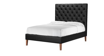 Rosalie 150cm Double Bed in Smoke Soft Leather - sofa.com
