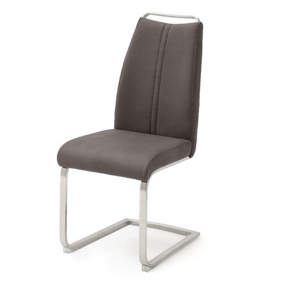 Giulia Cantilever Dining Chair In Brown