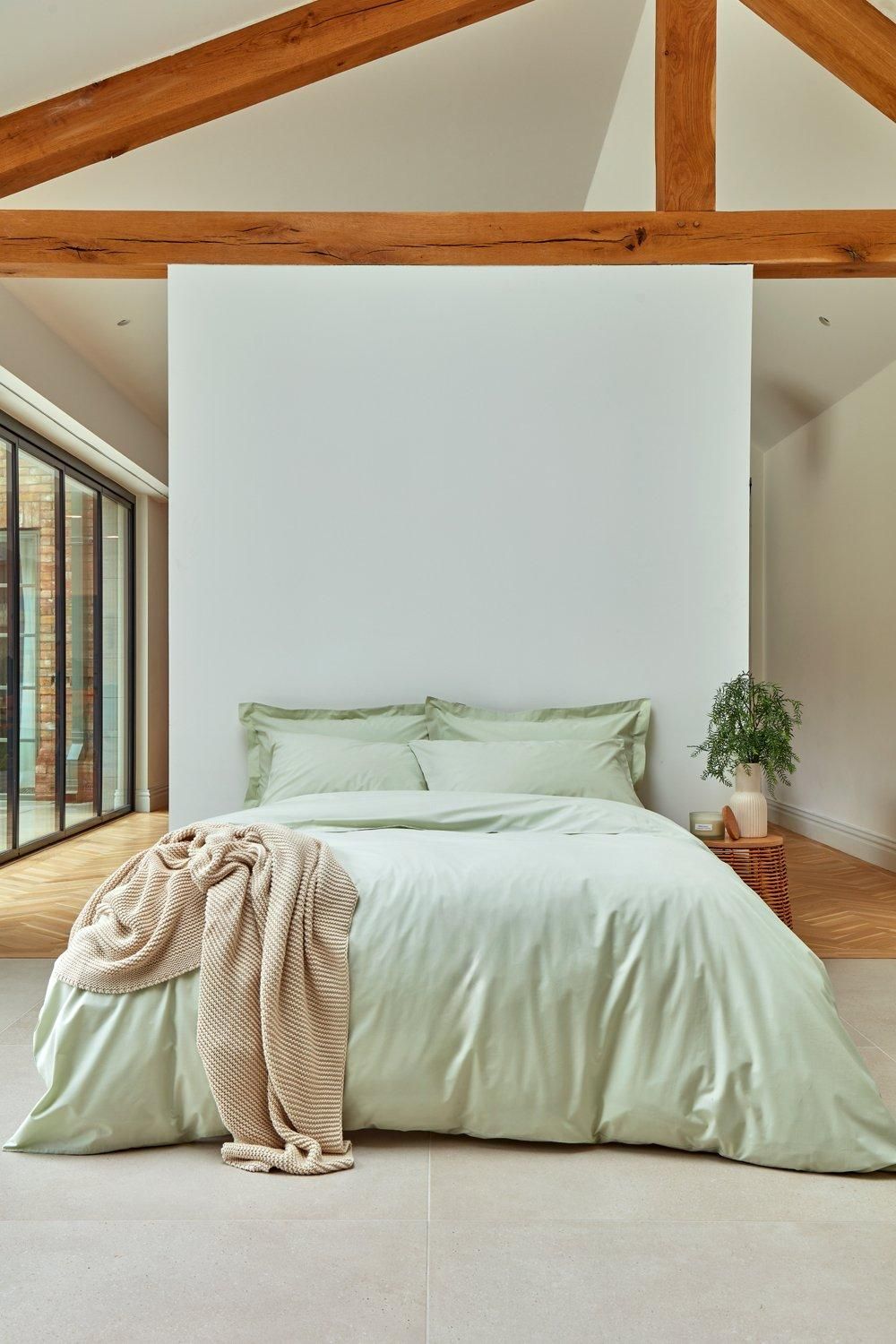 CHRISTY Pure Cotton Percale Duvet Cover Sets in Green