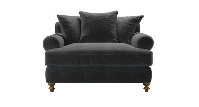 Teddy Loveseat Sofabed in Armour Smart Velvet - sofa.com