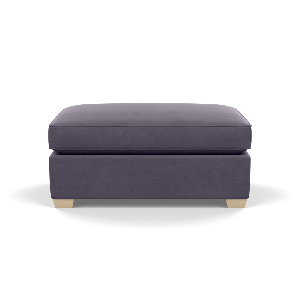 Heal's Torino Footstool Linen Shadow Natural Ash Feet