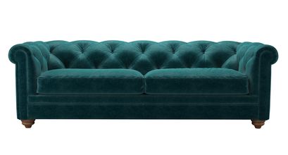 Patrick 3 Seat Sofabed in Jade Smart Velvet - sofa.com