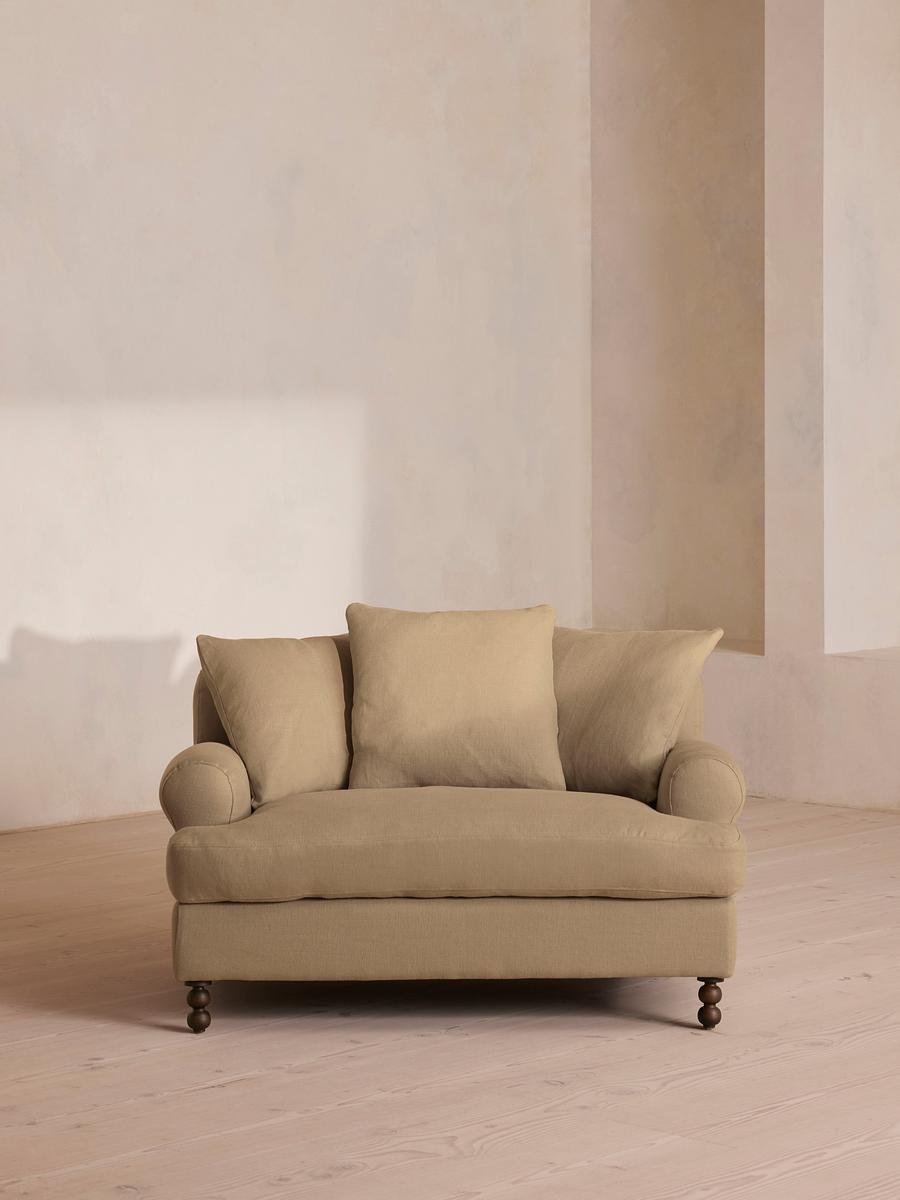Audrey Loveseat, Linen, Wheat