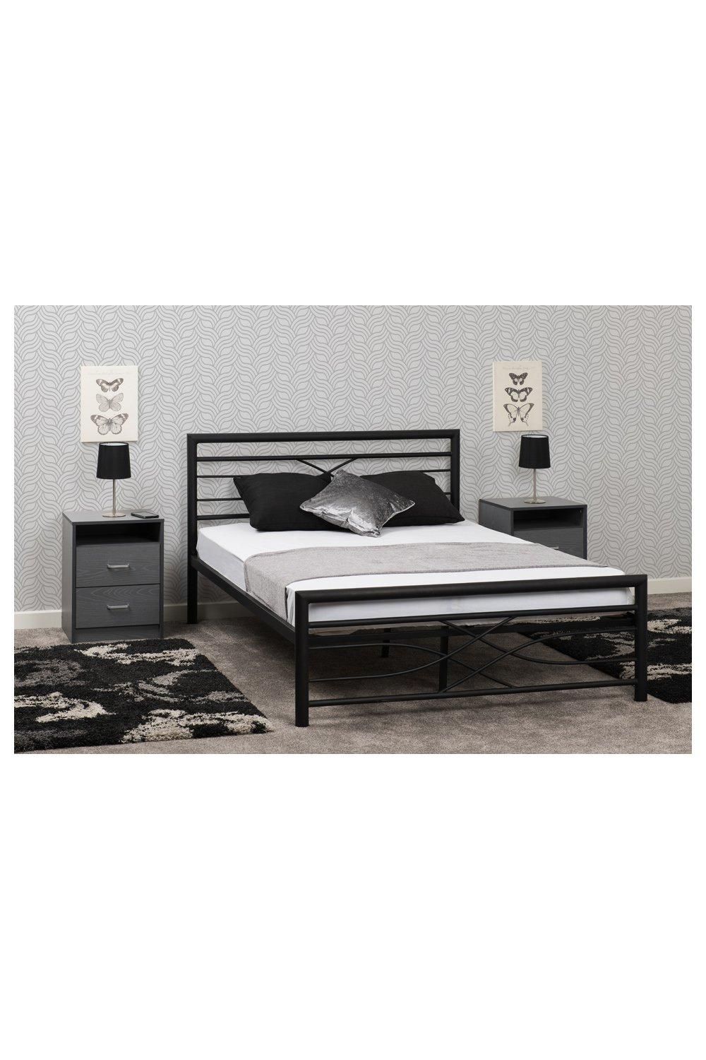 Seconique Kelly 4'6" Double Bed in Black