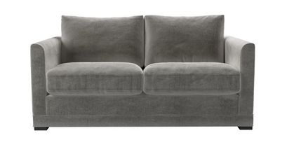 Aissa 2 Seat Sofa Bed in Squirrel Cotton Matt Velvet - sofa.com